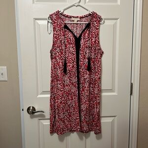 Michael Kors sleeveless dress, Pink and black floral print, size xl